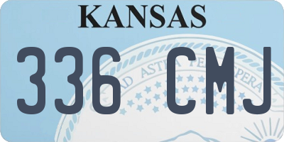 KS license plate 336CMJ