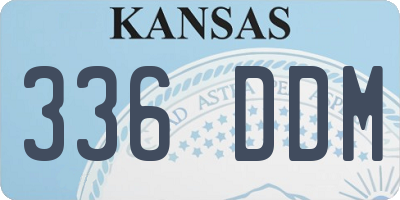KS license plate 336DDM