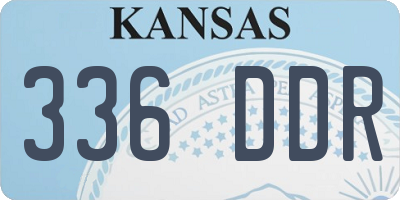 KS license plate 336DDR