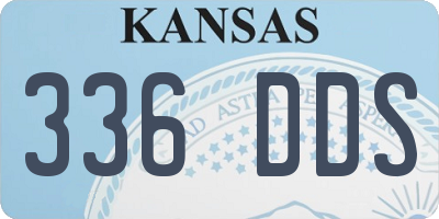 KS license plate 336DDS
