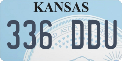 KS license plate 336DDU