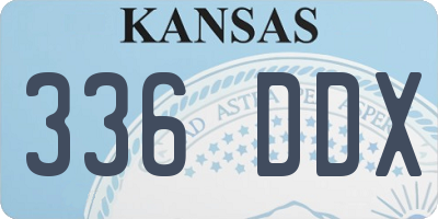 KS license plate 336DDX
