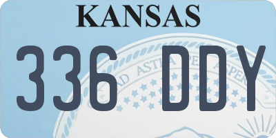 KS license plate 336DDY