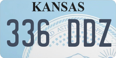 KS license plate 336DDZ