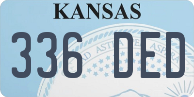 KS license plate 336DED