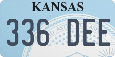KS license plate 336DEE