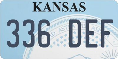 KS license plate 336DEF