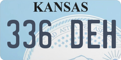 KS license plate 336DEH