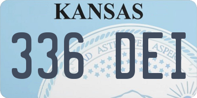 KS license plate 336DEI