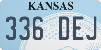 KS license plate 336DEJ