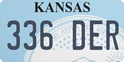 KS license plate 336DER