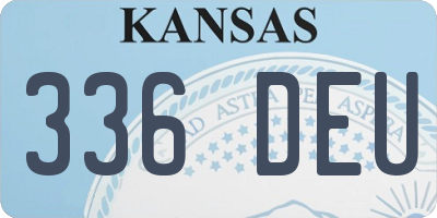 KS license plate 336DEU