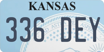 KS license plate 336DEY