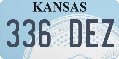 KS license plate 336DEZ