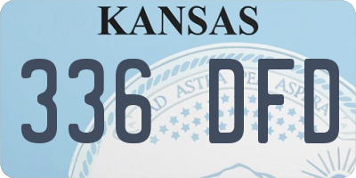 KS license plate 336DFD