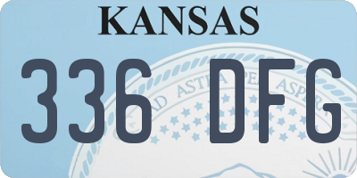 KS license plate 336DFG