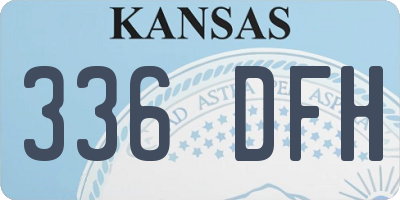 KS license plate 336DFH