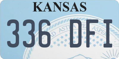 KS license plate 336DFI