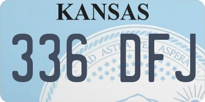 KS license plate 336DFJ