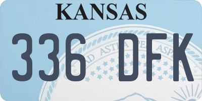 KS license plate 336DFK
