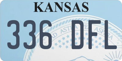KS license plate 336DFL