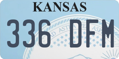 KS license plate 336DFM