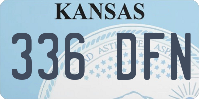 KS license plate 336DFN