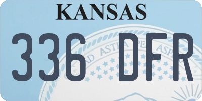 KS license plate 336DFR