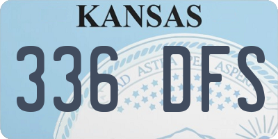 KS license plate 336DFS