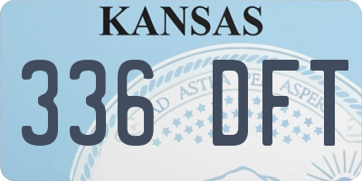 KS license plate 336DFT