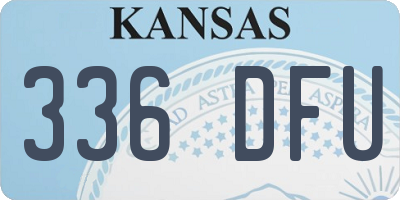 KS license plate 336DFU