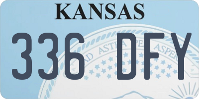 KS license plate 336DFY