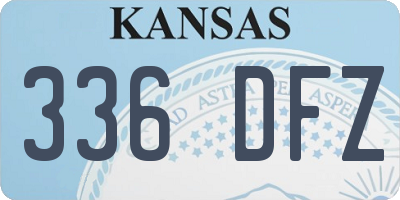KS license plate 336DFZ