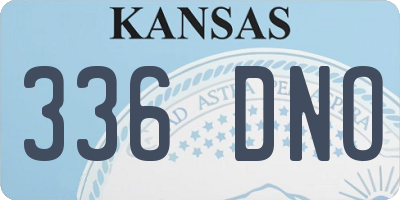 KS license plate 336DNO