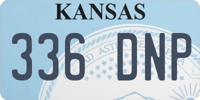 KS license plate 336DNP