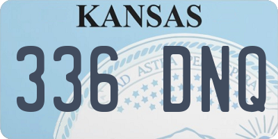KS license plate 336DNQ