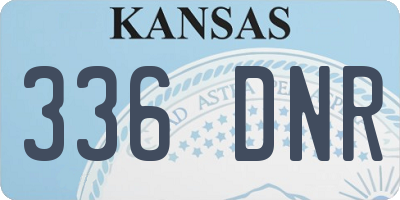 KS license plate 336DNR