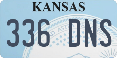 KS license plate 336DNS