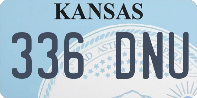 KS license plate 336DNU