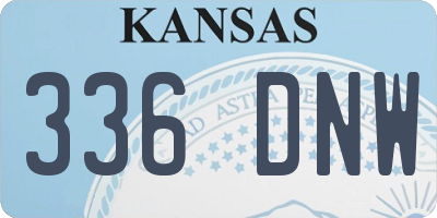 KS license plate 336DNW