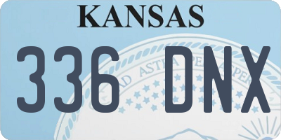 KS license plate 336DNX