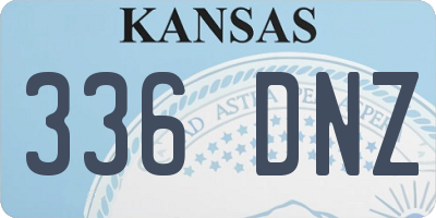 KS license plate 336DNZ