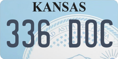 KS license plate 336DOC