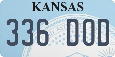 KS license plate 336DOD