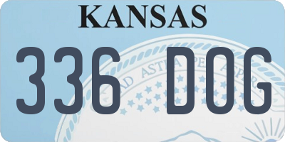 KS license plate 336DOG