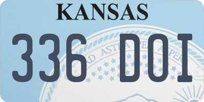 KS license plate 336DOI