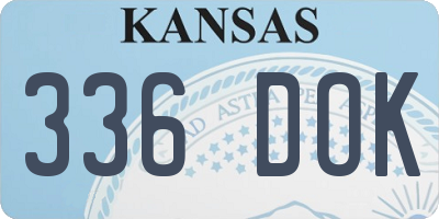 KS license plate 336DOK