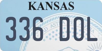 KS license plate 336DOL