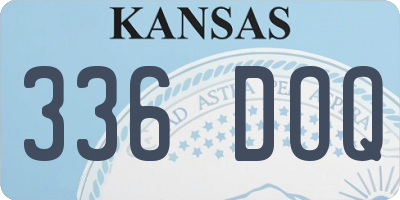 KS license plate 336DOQ