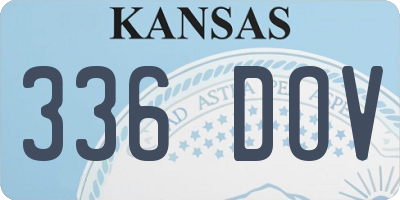 KS license plate 336DOV